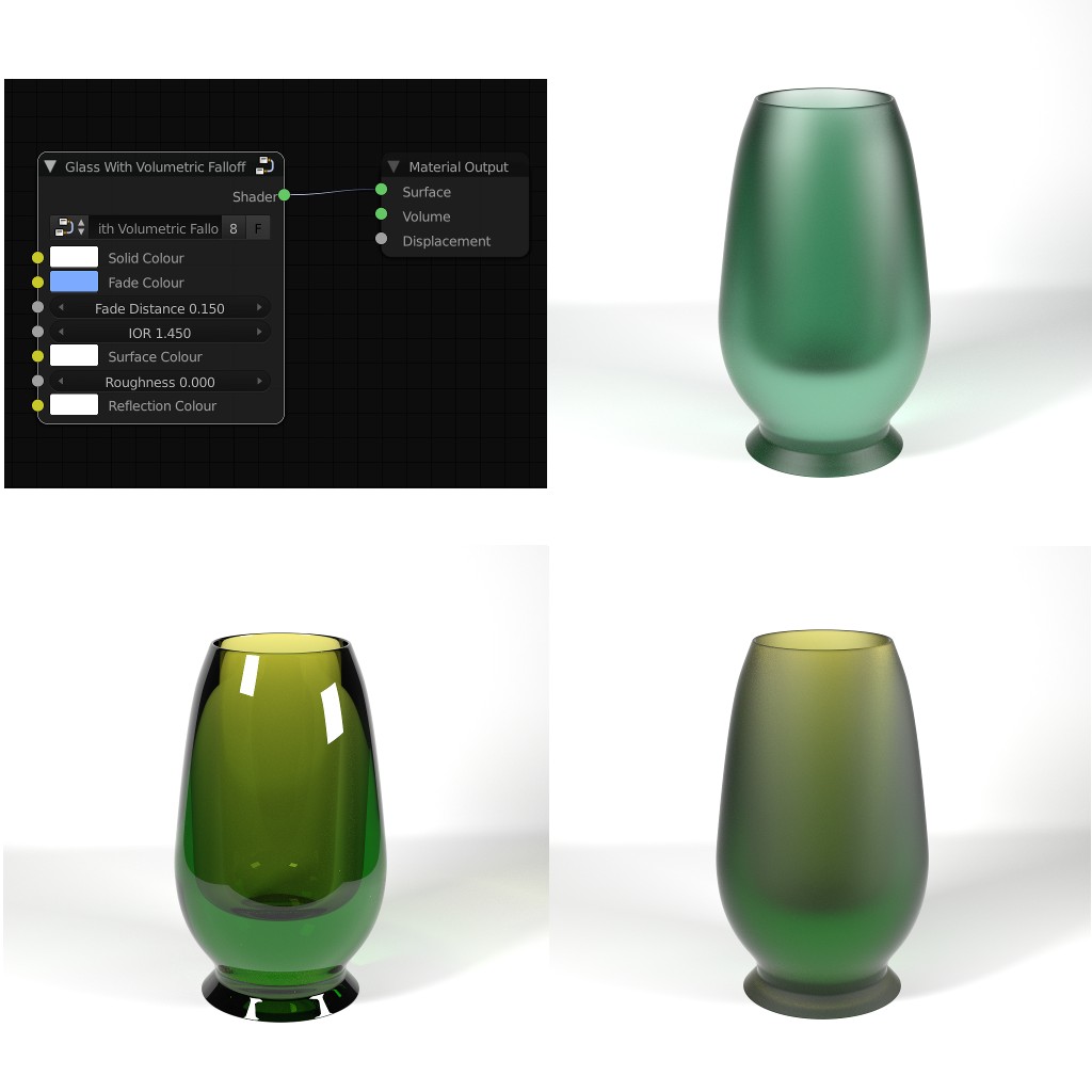 Cycles faked Volumetric Glass Shader preview image 2